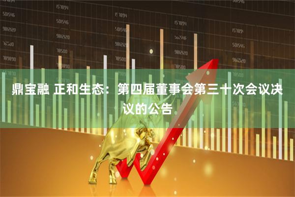 鼎宝融 正和生态：第四届董事会第三十次会议决议的公告