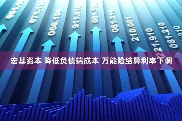 宏基资本 降低负债端成本 万能险结算利率下调